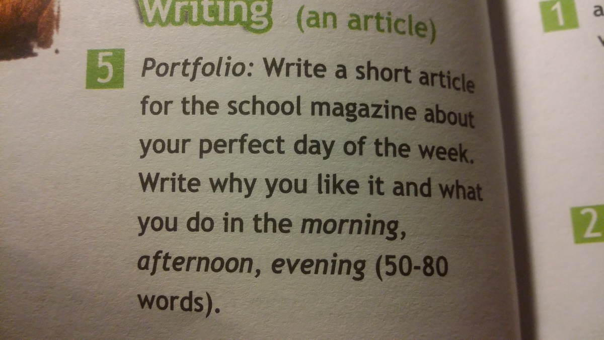 Write short magazine entry