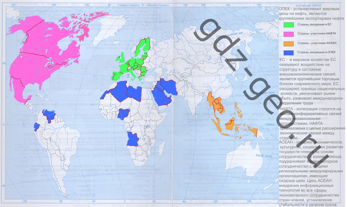 Отметьте членов организации. Страны входящие в ОПЕК на контурной карте. Контурная карта 10-11 класс география максаковский.